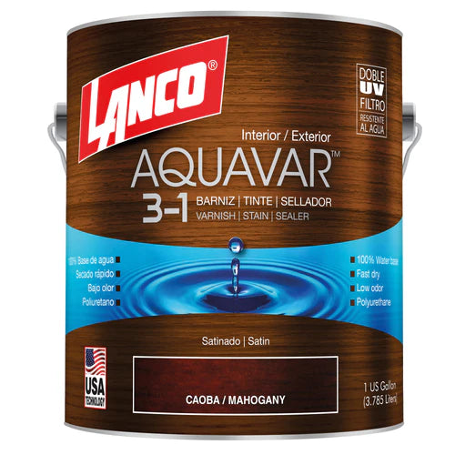 Barniz AQUAVAR Lanco Caoba 1/4 GL