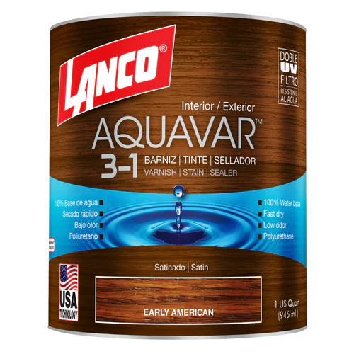 Barniz AQUAVAR Lanco Early American 1/4 GL