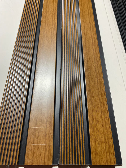 WALLPANEL K7A 2,4 METROS 2 TABLAS MIXTAS MADERA NEGRO