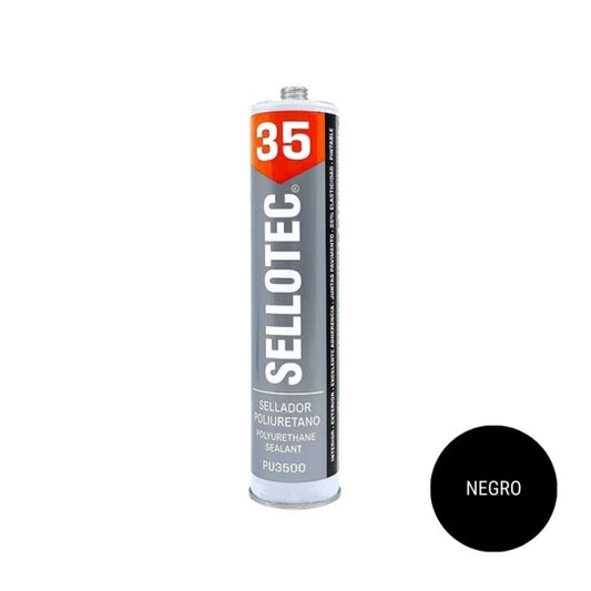 Sellador Poliuretano Sellotec Negro 290 ml