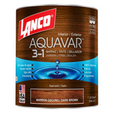 Barniz AQUAVAR Lanco Marron Oscuro 1/4 GL