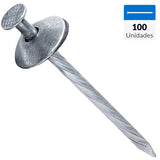 Clavo techo zincado 2 1/2" 100 unidades
