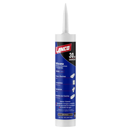 Silicona Baños y cocina con Fungicida transparente Lanco 305 ml