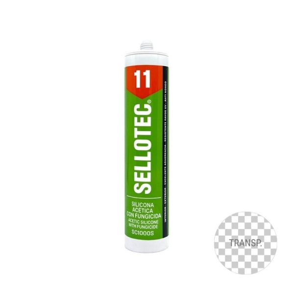 Silicona Sellotec Acetica con Fungicida  Transparente  300 ml