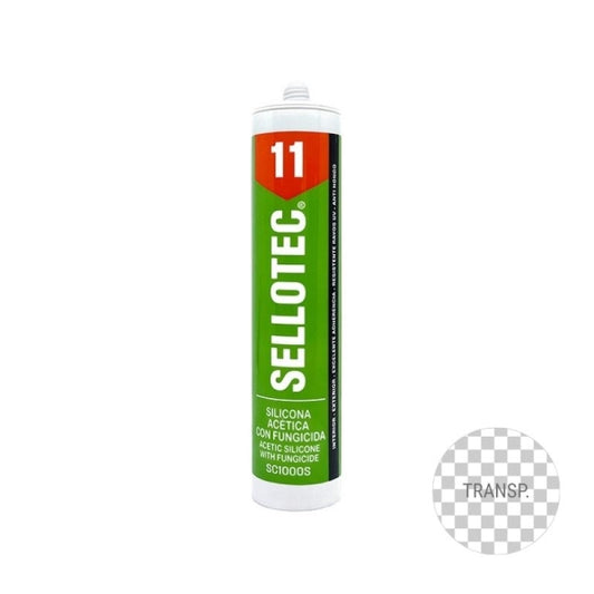 Silicona Sellotec Acetica con Fungicida  Transparente  300 ml