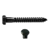 Tornillo Tirafondo Cabeza Hex. Pavonado 1/4 3 Unidad