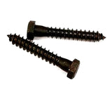 Tornillo Tirafondo Cabeza Hex. Pavonado 5/16"x 2 1/2"Unidad