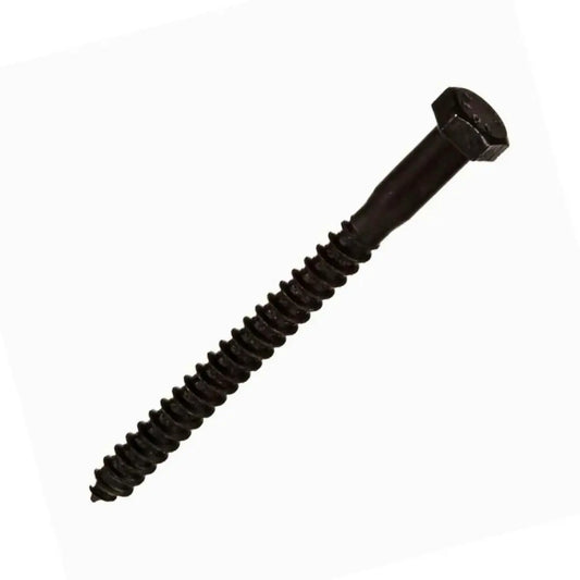 Tornillo Tirafondo Cabeza Hex. Pavonado 5/16" x4" Unidad