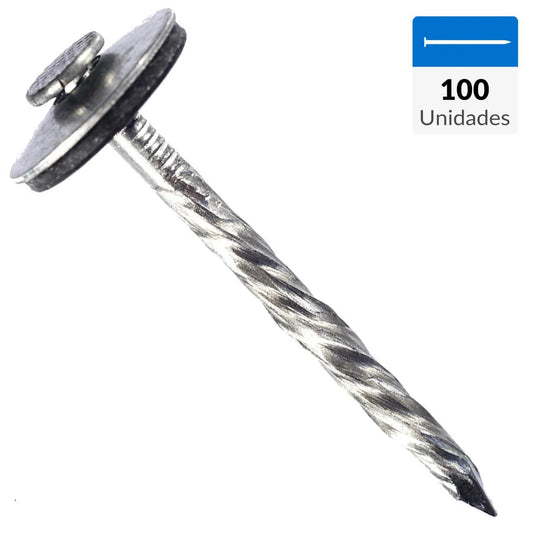 Clavo Techo zincado 1 3/4 100 unidades